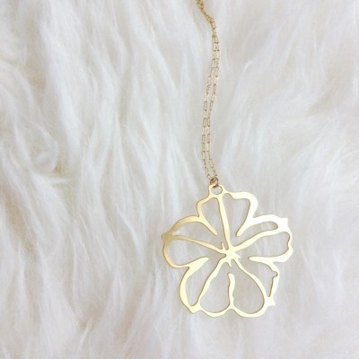 Gold Morning Glory Necklace